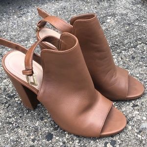 Aldo Leather Open toe Slingback Bootie